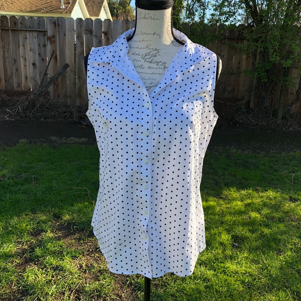 Banana Republic BlackWhite poka-dot Button Shirt